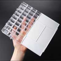 AOOKMIYA  1pc Watercolor Paints Moisturizing Box 36 Grids Empty Palette Painting Supplies Artist Drawing Leak Proof Pigment Storage Box