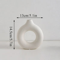 1pcs Enchanting Crescent Moon Vase Creative Design Ornaments Simple Plastic White Eco-Friendly  Vase Home Decoration New