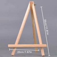 AOOKMIYA 1pcs Natural Wood Mini Easel Frame Tripod Display Holder Meeting Wedding Table Name Card Stand Children Painting Display Craft