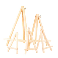 AOOKMIYA 1pcs Natural Wood Mini Easel Frame Tripod Display Holder Meeting Wedding Table Name Card Stand Children Painting Display Craft