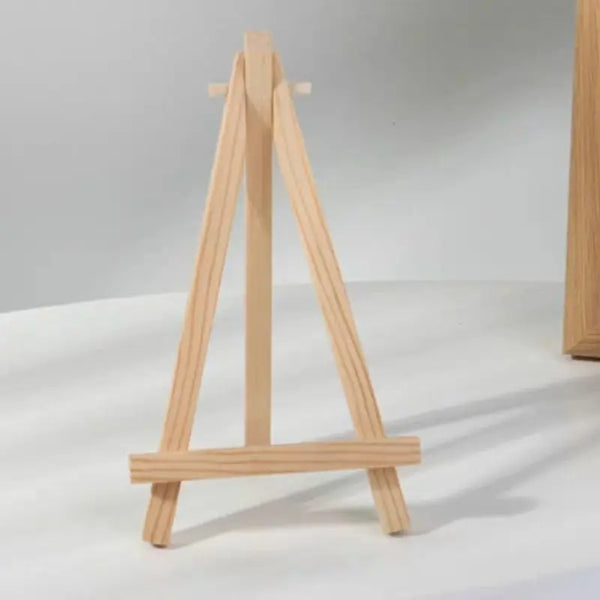 1pc Natural Wood Mini Easel Frame Tripod Display Meeting Wedding Table  Number Name Card Stand Holder Children Painting Crafts