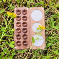 AOOKMIYA AOOKMIYA  1pcs Portable Wooden Handmade Watercolor Paint Box Empty Box Mini Black Walnut/cherry Paint Palette Painting Supplies