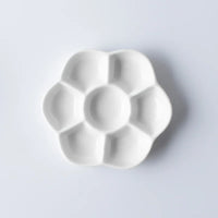 AOOKMIYA  2 Piece Simple Ceramic Multi-grid Palette Watercolor Painting White Porcelain Color Palette Art Supplies new