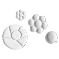 AOOKMIYA  2 Piece Simple Ceramic Multi-grid Palette Watercolor Painting White Porcelain Color Palette Art Supplies new