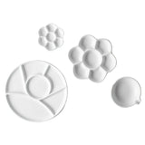 AOOKMIYA  2 Piece Simple Ceramic Multi-grid Palette Watercolor Painting White Porcelain Color Palette Art Supplies new