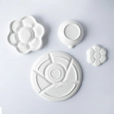 AOOKMIYA  2 Piece Simple Ceramic Multi-grid Palette Watercolor Painting White Porcelain Color Palette Art Supplies new