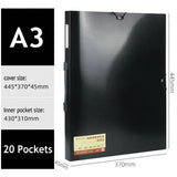 20 bolsos folheto a3 pasta papel organizador exibição livro claro saco de pvc saco documento para documentos a3 arquivo de papel organizador