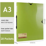 20 bolsos folheto a3 pasta papel organizador exibição livro claro saco de pvc saco documento para documentos a3 arquivo de papel organizador