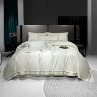 2000TC Egyptian Cotton Bedding Set Luxury Jacquard Duvet Cover Set with Sheet Cream Comforter Covers Pillowcases Bed Linen