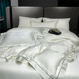 2000TC Egyptian Cotton Bedding Set Luxury Jacquard Duvet Cover Set with Sheet Cream Comforter Covers Pillowcases Bed Linen