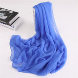 2023 New Summer Women Scarf Fashion Solid Color Big Size Silk Scarves For Lady Foulard Bandana Winter Shawls Wraps Hijab Stoles