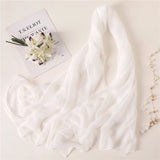 2023 New Summer Women Scarf Fashion Solid Color Big Size Silk Scarves For Lady Foulard Bandana Winter Shawls Wraps Hijab Stoles