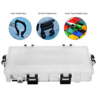 AOOKMIYA  24- Airtight Leak Watercolor Paint Palette Box for Watercolors Half Pans, Acrylic, Gouache and Oil Paint