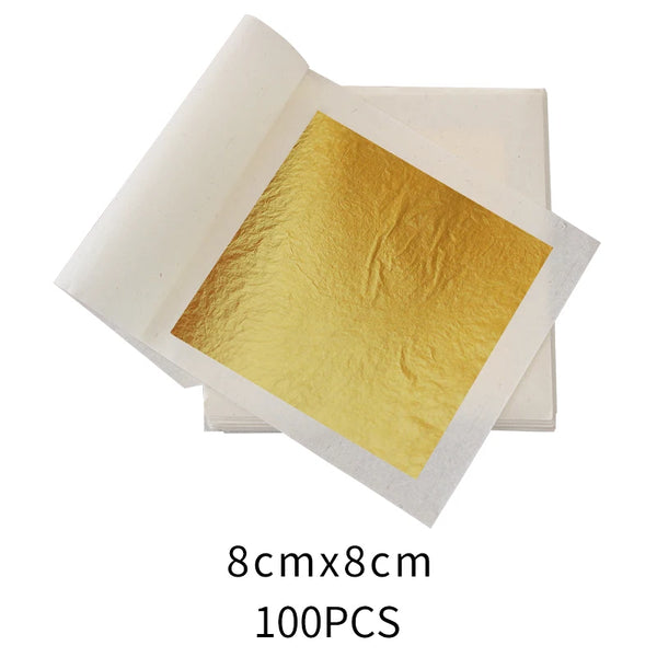 24K Pure Gold Leaf Edible Gold Foil Sheets for Cake Decoration