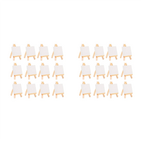 AOOKMIYA 24Pcs Artists Mini Easel +3 Inch X3 Inch Mini Canvas Set Painting Kids Craft DIY Drawing Small Table Easel for School