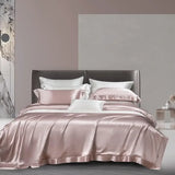25 Momme Mulberry Silk Premium luxury Bedding Set Nature Soft Solid Duvet Cover Double Queen King 4PCS Modern Home Bed Sheet