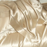 25 Momme Mulberry Silk Premium luxury Bedding Set Nature Soft Solid Duvet Cover Double Queen King 4PCS Modern Home Bed Sheet