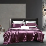 25 Momme Mulberry Silk Premium luxury Bedding Set Nature Soft Solid Duvet Cover Double Queen King 4PCS Modern Home Bed Sheet