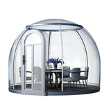 3.5 meter diameter prefab cabin restaurant transparent pc sliding dome tent house commercial starry skyrooms