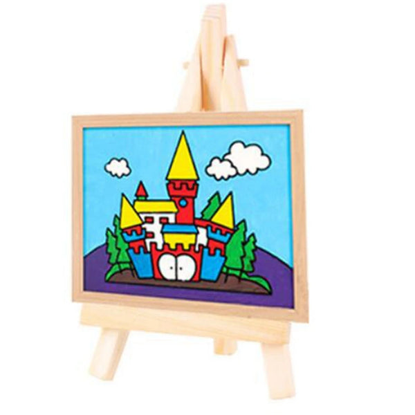 AOOKMIYA Mini Canvas & Mini Easel Set Painting Craft Drawing Set DIY M