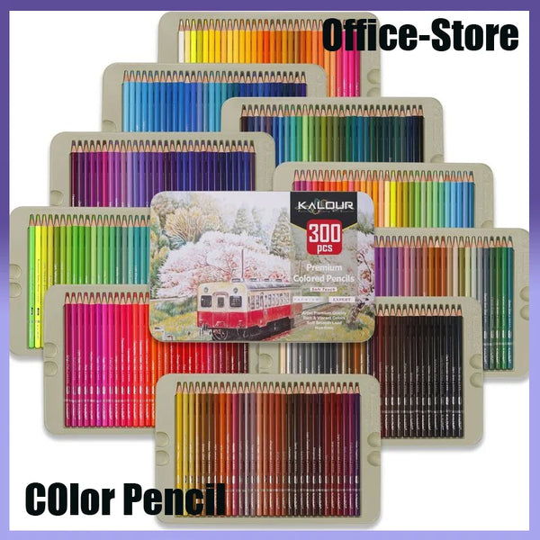 300 Colors Professional Colored Pencils Set Artists Soft Core Drawing Sketching Coloring Pencils Art Supplies Adults Beginners