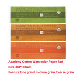300g 100% Cotton Academy Watercolor Paper Pad Water Color Aquarelle Sketchbook Baohong 380*130mm with 20 Sheets