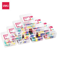 350PCS Deli 0021 Color I-Nail Push Pins Cute Wall Cubicle Accessories Cork Board Pin Thumbtacks