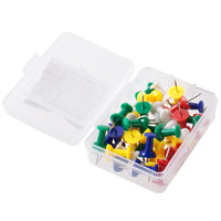 350PCS Deli 0021 Color I-Nail Push Pins Cute Wall Cubicle Accessories Cork Board Pin Thumbtacks