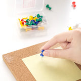 350PCS Deli 0021 Color I-Nail Push Pins Cute Wall Cubicle Accessories Cork Board Pin Thumbtacks