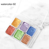 AOOKMIYA 36 Color Nail Solid Pigment Nail Art Decor Watercolor Manicure Metallic Paint Draw Chrome Glitter Powder Flowers Nails Set