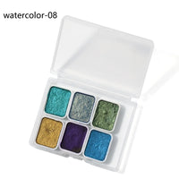 AOOKMIYA 36 Color Nail Solid Pigment Nail Art Decor Watercolor Manicure Metallic Paint Draw Chrome Glitter Powder Flowers Nails Set