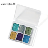 AOOKMIYA 36 Color Nail Solid Pigment Nail Art Decor Watercolor Manicure Metallic Paint Draw Chrome Glitter Powder Flowers Nails Set