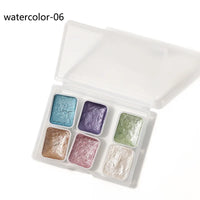 AOOKMIYA 36 Color Nail Solid Pigment Nail Art Decor Watercolor Manicure Metallic Paint Draw Chrome Glitter Powder Flowers Nails Set
