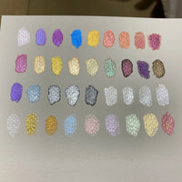 AOOKMIYA 36 Color Nail Solid Pigment Nail Art Decor Watercolor Manicure Metallic Paint Draw Chrome Glitter Powder Flowers Nails Set