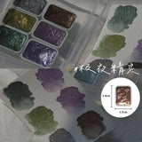 AOOKMIYA 36 Color Nail Solid Pigment Nail Art Decor Watercolor Manicure Metallic Paint Draw Chrome Glitter Powder Flowers Nails Set