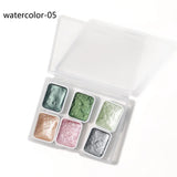 AOOKMIYA 36 Color Nail Solid Pigment Nail Art Decor Watercolor Manicure Metallic Paint Draw Chrome Glitter Powder Flowers Nails Set