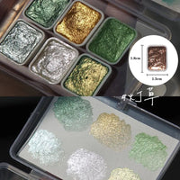 AOOKMIYA 36 Color Nail Solid Pigment Nail Art Decor Watercolor Manicure Metallic Paint Draw Chrome Glitter Powder Flowers Nails Set