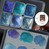 AOOKMIYA 36 Color Nail Solid Pigment Nail Art Decor Watercolor Manicure Metallic Paint Draw Chrome Glitter Powder Flowers Nails Set