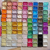 AOOKMIYA 36 Color Nail Solid Pigment Nail Art Decor Watercolor Manicure Metallic Paint Draw Chrome Glitter Powder Flowers Nails Set