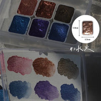 AOOKMIYA 36 Color Nail Solid Pigment Nail Art Decor Watercolor Manicure Metallic Paint Draw Chrome Glitter Powder Flowers Nails Set