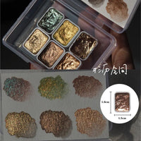 AOOKMIYA 36 Color Nail Solid Pigment Nail Art Decor Watercolor Manicure Metallic Paint Draw Chrome Glitter Powder Flowers Nails Set