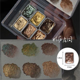 AOOKMIYA 36 Color Nail Solid Pigment Nail Art Decor Watercolor Manicure Metallic Paint Draw Chrome Glitter Powder Flowers Nails Set