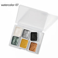 AOOKMIYA 36 Color Nail Solid Pigment Nail Art Decor Watercolor Manicure Metallic Paint Draw Chrome Glitter Powder Flowers Nails Set