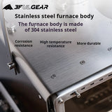 3F UL GEAR Firewood Stove 2.0 Winter Outdoor Camping Tent Wood Brazier Stainless Steel Hiking Burning Heater Burner With Chimney