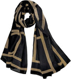 وشاح مصنوع للنساء، وشاح وشال انيق ناعم وخفيف الوزن بلون واحد من فينيزو لجميع المواسم