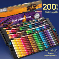 48/72/120/150/200 Professional Oil Color Pencil Set Watercolor Drawing Colored Pencils Storage Bag Stationary School Supplies