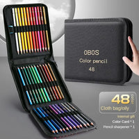 48/72/120/150/200 Professional Oil Color Pencil Set Watercolor Drawing Colored Pencils Storage Bag Stationary School Supplies