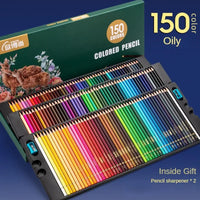 48/72/120/150/200 Professional Oil Color Pencil Set Watercolor Drawing Colored Pencils Storage Bag Stationary School Supplies