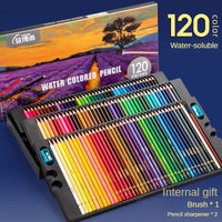 48/72/120/150/200 Professional Oil Color Pencil Set Watercolor Drawing Colored Pencils Storage Bag Stationary School Supplies