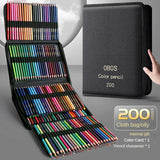48/72/120/150/200 Professional Oil Color Pencil Set Watercolor Drawing Colored Pencils Storage Bag Stationary School Supplies